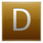 Letter D gold Icon